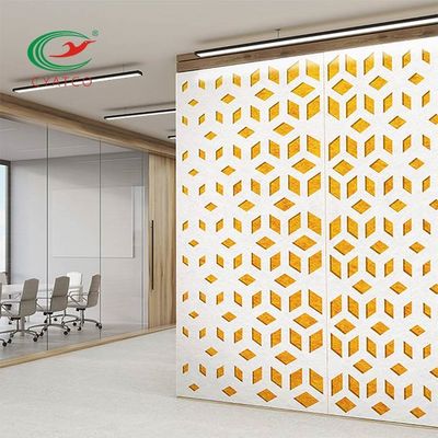 Qualidade  Carved Hanging Office PET Acoustic Panels Odorless Lightweight fábrica