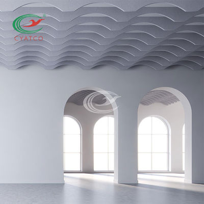 Qualidade  SGS Polyester PET Acoustic Ceiling Panels Harmless Mildewproof fábrica