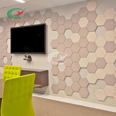 Qualidade  Sound Absorbing Hexagon Acoustic Panels Multiscene Lightweight fábrica