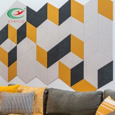Telhas acústicas inofensivas práticas da parede, painéis de parede à prova de som decorativos estáveis