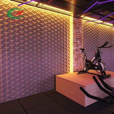 Painel acústico ondulado multicolorido de fibra de poliéster Moistureproof