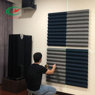 Painel acústico ondulado multicolorido de fibra de poliéster Moistureproof