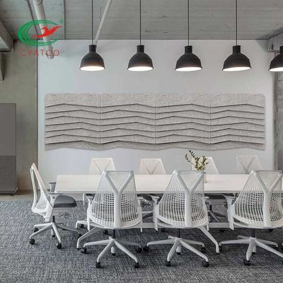 Bens reciclados de Mildewproof do painel acústico de fibra de poliéster do ANIMAL DE ESTIMAÇÃO 3D
