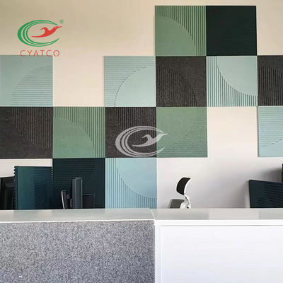 2200gsm Painéis de parede de feltro Sala de reuniões Absorção de som Arte mural ASTM E84 Padrão dos EUA