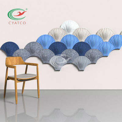 Fogo do painel acústico de fibra de poliéster de Shell Shape 3D - retardador multicolorido