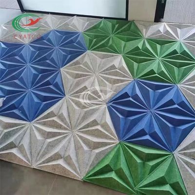 Painéis acústicos estáveis reciclados do hexágono, som do hexágono 3D - telhas de absorção da parede