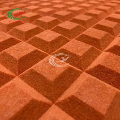 O cubo 3D Textured o painel acústico de fibra de poliéster à prova de som para KTV