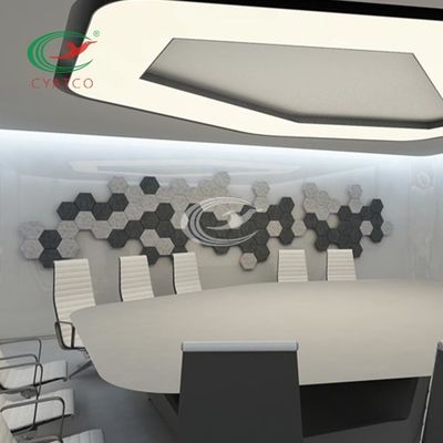 Painéis acústicos sentidos inodoros do hexágono para a decoração da parede 3D