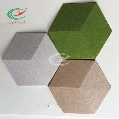 telhas sadias do hexágono 3D de pouco peso, painéis de parede acústicos sextavados inodoros