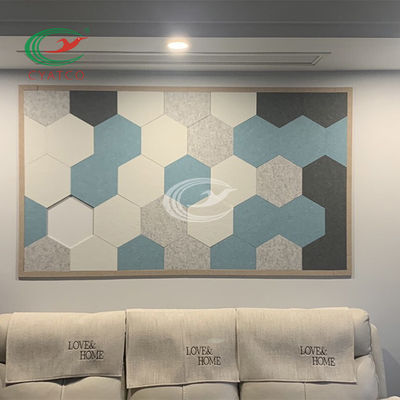 Painéis acústicos sentidos inodoros do hexágono para a decoração da parede 3D
