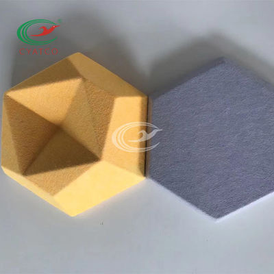 Os painéis acústicos do hexágono 3D de pouco peso tornam a fibra de poliéster