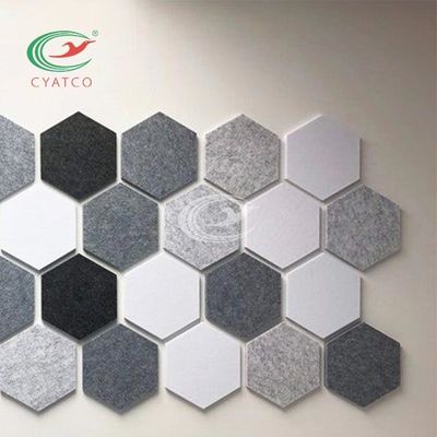 Painéis de parede de feltro à prova de fogo, revestimento de parede acústico decorativo inodoro