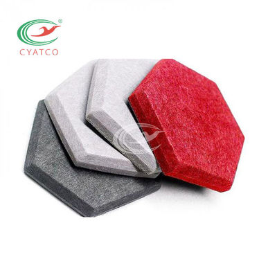 Absorção sadia de Mildewproof dos painéis acústicos do hexágono do ANIMAL DE ESTIMAÇÃO da parede do teatro