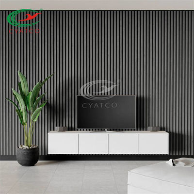 O MDF faz isolamento sonoro venezianas da parede da noz, painéis de madeira da veneziana decorativa inodora