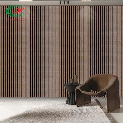 Parede de madeira moderna Eco da veneziana 3D do hotel amigável com fibra de poliéster