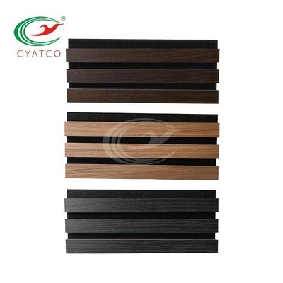 Elegante Madeira Linear Parede de Lata Leve Durável Painel de Parede Flutado TV fundo