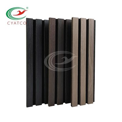 12mm MDF Grelha de madeira espessa Painéis de parede Decoração de interiores Painel 3D de fibra de poliéster de madeira