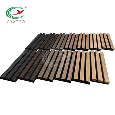 Absorção de som Longevidade Madeira Parede de ardósia teto linear fácil de instalar