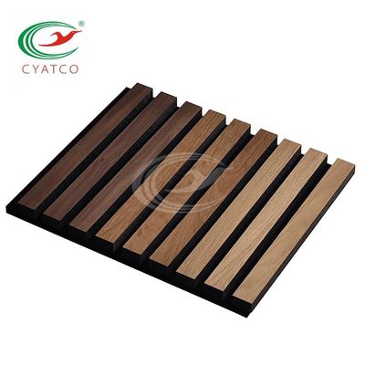 Elegante Madeira Linear Parede de Lata Leve Durável Painel de Parede Flutado TV fundo