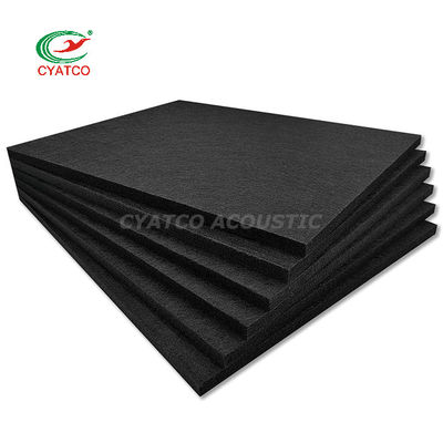 Painéis de parede de feltro preto de 12 mm Rectângulo Padding à prova de som para decoração de escritório