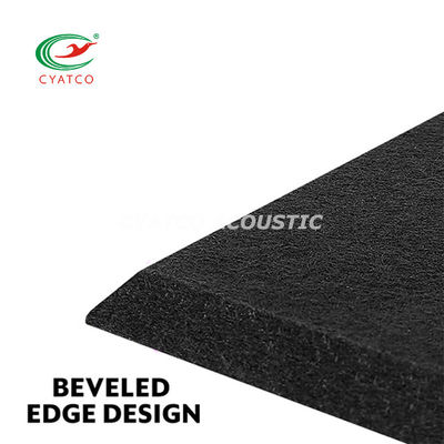 Control Reverb Painéis de parede de feltro sem odor 9mm Black Fiber Polyeater Painéis acústicos