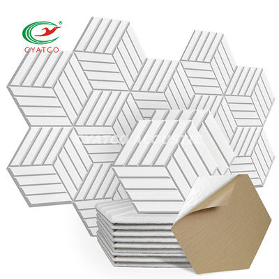OEM Hexagon Painéis Acústicos Decoração de Arte Branca Proof Sound Padding Parede azulejos inodoros
