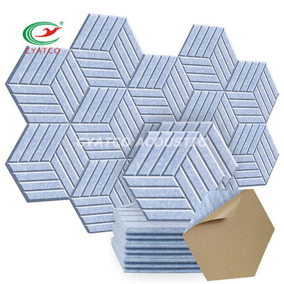 Autoaderente Painéis de absorção sonora hexagonal Padding à prova de som inodoro