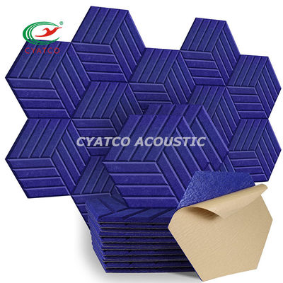 Painéis acústicos hexagonais retardadores de chama painéis de espuma à prova de som para parede