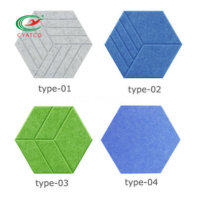 ODM Self Adhesive Hexagon Acoustic Panels para Sala de Música